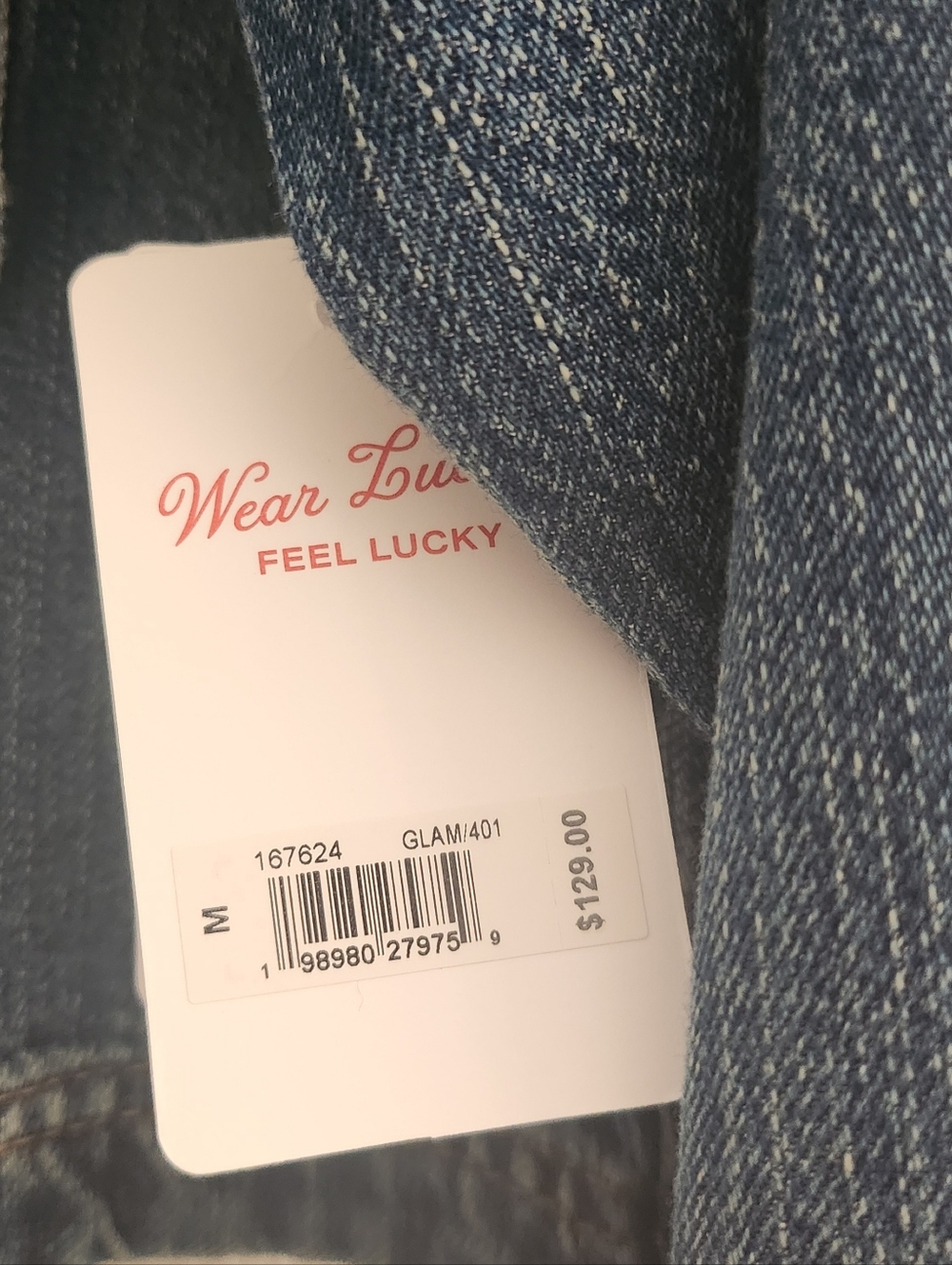 Lucky Brand Distressed Medium Blue Denim Shirt /Jacket - Picture 4 of 4